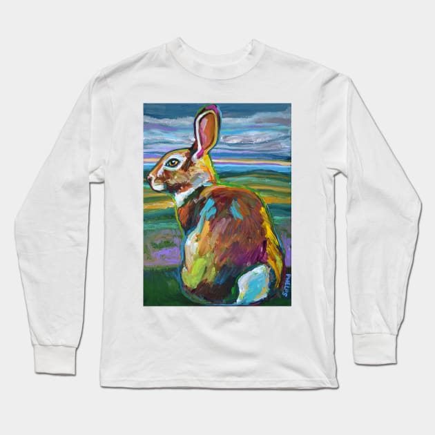 Wild Mountain Rabbit by Robert Phelps Long Sleeve T-Shirt by RobertPhelpsArt